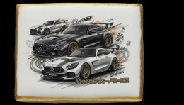 Ciastko lukier Auto Fan PASJA  MercedesAMG