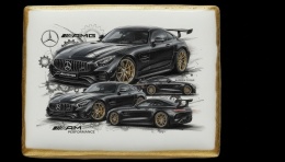 Ciastko lukier Auto Fan PASJA MercedesAMG