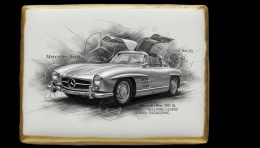 Ciastko lukier Auto Fan PASJA MercedesBenz 300 SL