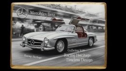 Ciastko lukier Auto Fan PASJA MercedesBenz 300 SL