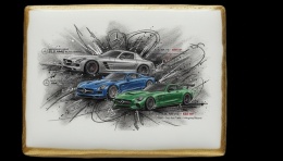 Ciastko lukier Auto Fan PASJA MercedesBenz SLS AMG Black Series