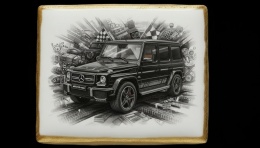 Ciastko lukier Auto Fan PASJA Mercedes GClass