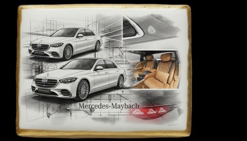 Ciastko lukier Auto Fan PASJA MercedesMaybach