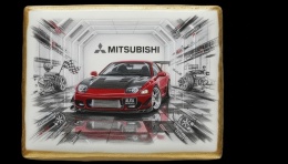 Ciastko lukier Auto Fan PASJA  Mitsubishi Dynamika