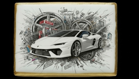 Ciastko lukier Auto Fan PASJA  Motoryzacyjny Sen