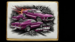 Ciastko lukier Auto Fan PASJA  Mustang 1969