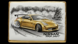 Ciastko lukier Auto Fan PASJA NISSAN TOKYO DRIFT