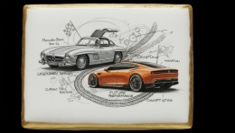 Ciastko lukier Auto Fan PASJA Nazwa auta MercedesBenz 300 SL