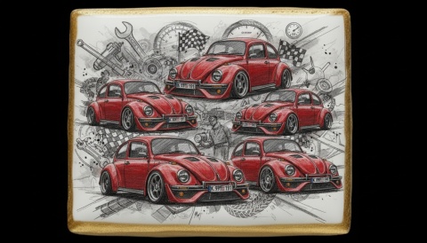 Ciastko lukier Auto Fan PASJA Niezwykła dynamika klasyka