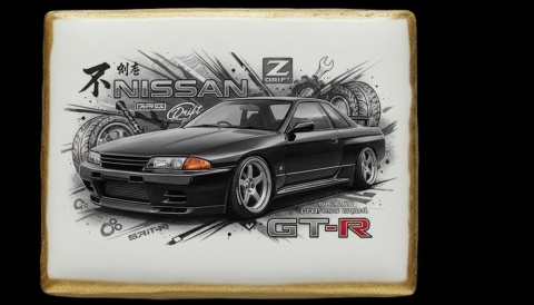 Ciastko lukier Auto Fan PASJA Nissan GTR