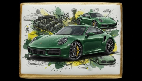 Ciastko lukier Auto Fan PASJA PORSCHE 911