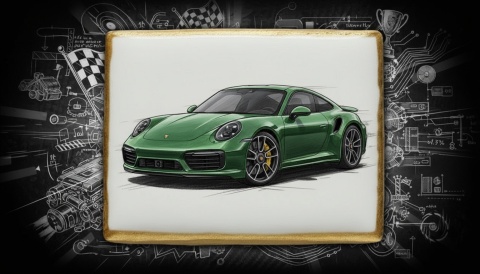 Ciastko lukier Auto Fan PASJA PORSCHE 911