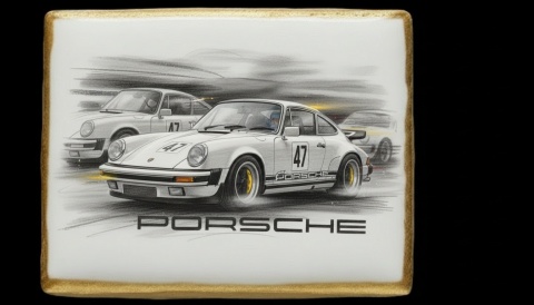 Ciastko lukier Auto Fan PASJA PORSCHE DYNAMO
