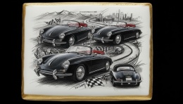 Ciastko lukier Auto Fan PASJA PORSCHE SPEEDSTER