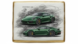 Ciastko lukier Auto Fan PASJA PORSCHE TURBO S