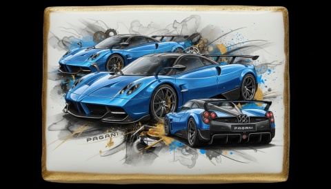 Ciastko lukier Auto Fan PASJA Pagani Dynamika