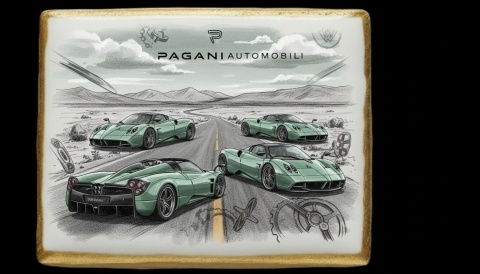 Lukrowane Ciastko Prezent MOTO Fana Pagani Huayra AUTO dla Mężczyzny