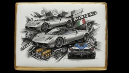 Ciastko lukier Auto Fan PASJA Pagani w Ruchu