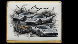 Ciastko lukier Auto Fan PASJA Pagani w ruchu