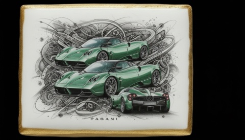 Ciastko lukier Auto Fan PASJA  Pagani