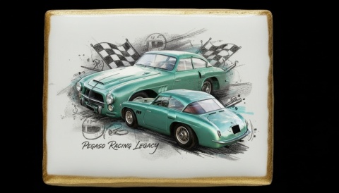 Ciastko lukier Auto Fan PASJA  Pegaso Racing Legacy