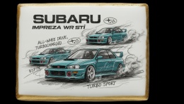 Ciastko lukier Auto Fan PASJA SUBARU IMPREZA WR STI