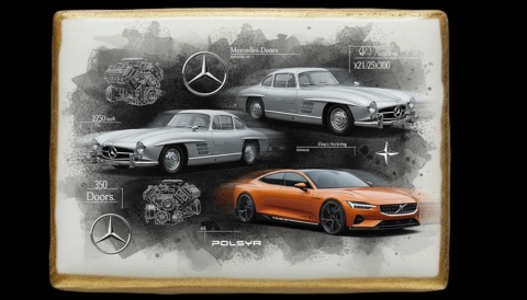 Ciastko lukier Auto Fan PASJA Słodka Motoryzacja Klasyka i Nowoczesność