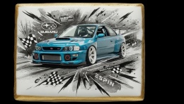 Ciastko lukier Auto Fan PASJA Subaru Impreza WRX