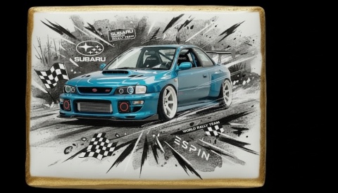 Ciastko lukier Auto Fan PASJA Subaru Impreza WRX