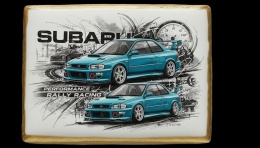Ciastko lukier Auto Fan PASJA Subaru Performance