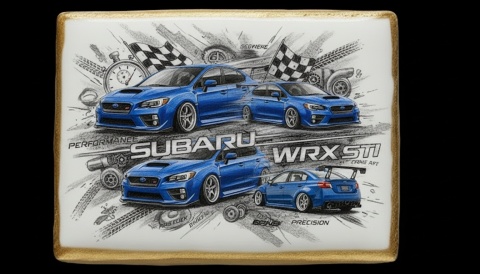 Ciastko lukier Auto Fan PASJA Subaru WRX STI