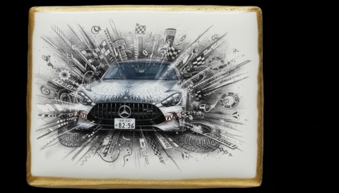 Ciastko lukier Auto Fan PASJA Szybkość i Styl