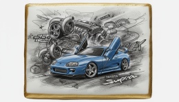 Ciastko lukier Auto Fan PASJA Toyota Supra w Dynamice