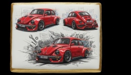 Ciastko lukier Auto Fan PASJA VW Bug Racing