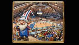 Ciastko lukier Pamiątka Volley Krasnal na Straży Siatki!