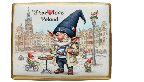 Ciastko lukier Pamiątka  Wrocławski krasnal w podróży!

W sercu Wrocławi
