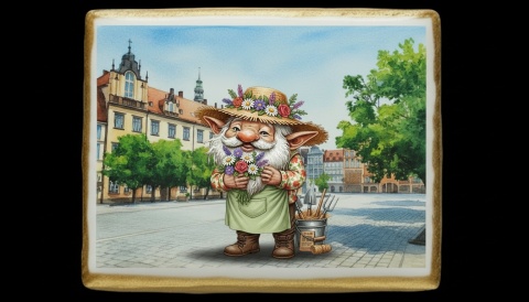 Ciastko lukier Pamiątka  Wrocławskie Krasnale Małe Legendy Miasta na Bake