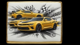Ciastko lukier Auto Fan PASJA Yellow Beast in Motion