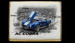 Ciastko lukier Auto Fan PASJA AC COBRA