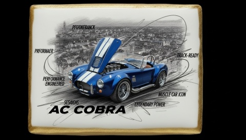 Ciastko lukier Auto Fan PASJA AC COBRA