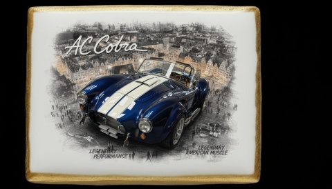 Ciastko lukier Auto Fan PASJA AC Cobra