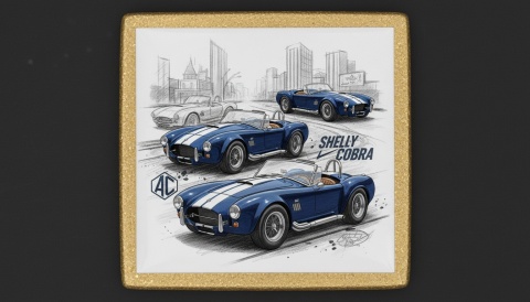 Ciastko lukier Auto Fan PASJA AC Cobra