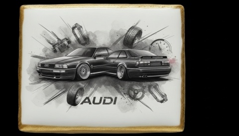 Ciastko lukier Auto Fan PASJA AUDI W RUCHU