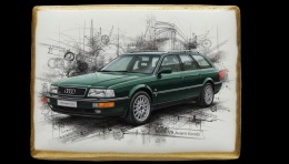 Ciastko lukier Auto Fan PASJA  Audi V8 Avant Kombi