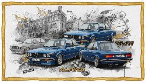 Ciastko lukier Auto Fan PASJA BMW Alpina w Ruchu