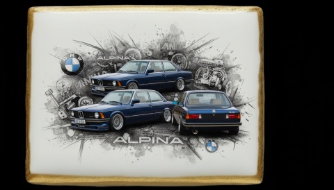 Ciastko lukier Auto Fan PASJA  BMW Alpina