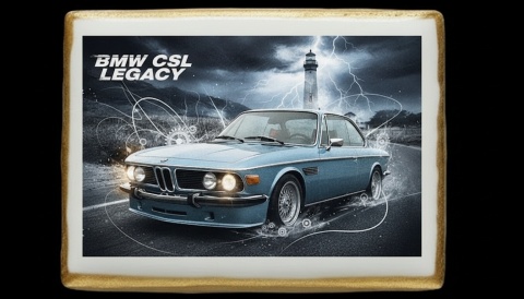 Lukrowane Ciastko Prezent MOTO Fana BMW CSL Legacy AUTO dla Mężczyzny