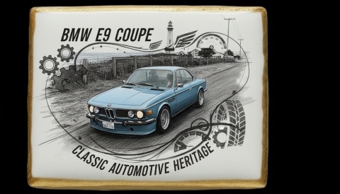 Ciastko lukier Auto Fan PASJA BMW E9 Coupe