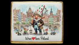 Ciastko lukier Pamiątka  Bakegram Krasnal wrocławski gotowy na przygodę!*
