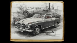 Ciastko lukier Auto Fan PASJA Borgward Isabella Coupé